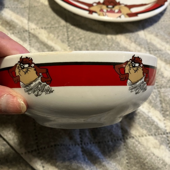 Gibson Looney Tunes Tasmanian Devil Bowl and Plate - Picture 4 of 9